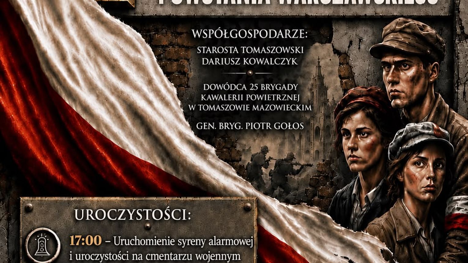 1 sierpnia w Tomaszowie Mazowieckim. Obchody 82. rocznicy wybuchu Powstania Warszawskiego
