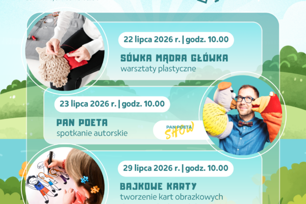 15 lipca 2026Książka w plenerze - cykl wydarzeń dla dzieci