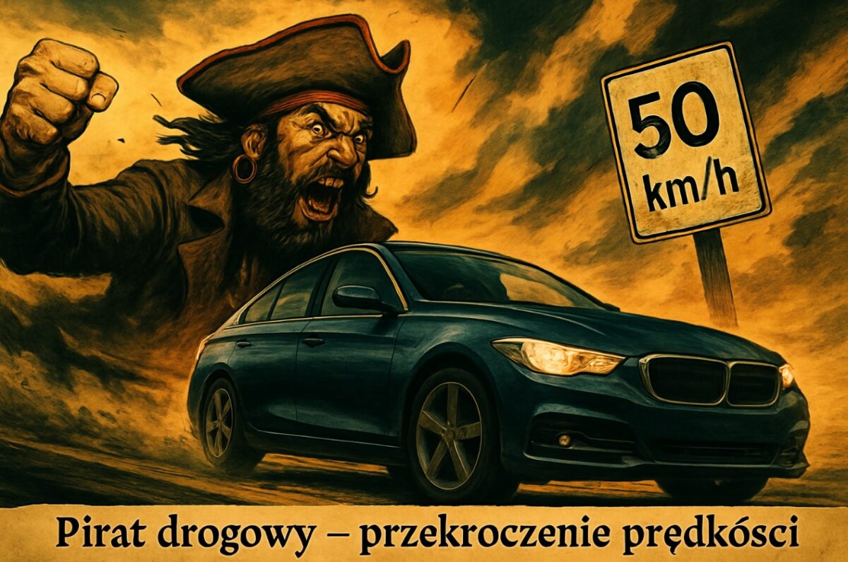 1500 złotych mandatu i 13 punktów karnych dla szaleńca