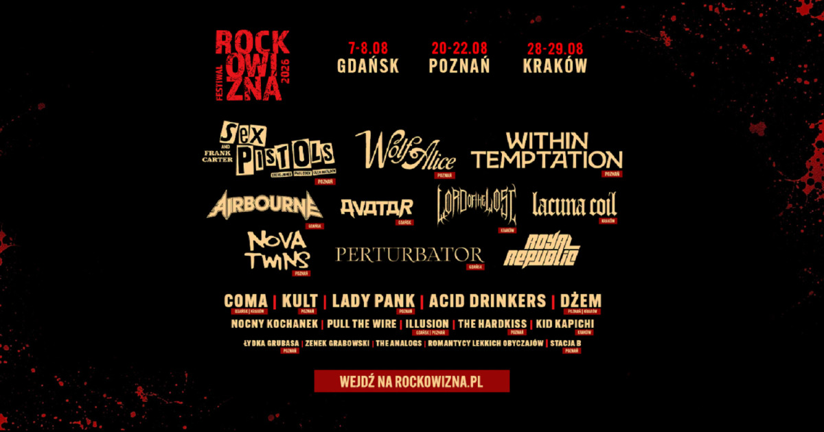 •16:15 Bilety na Rockowiznę mają już swoich właścicieli. Sprawdź swoją skrzynkę e-mail!