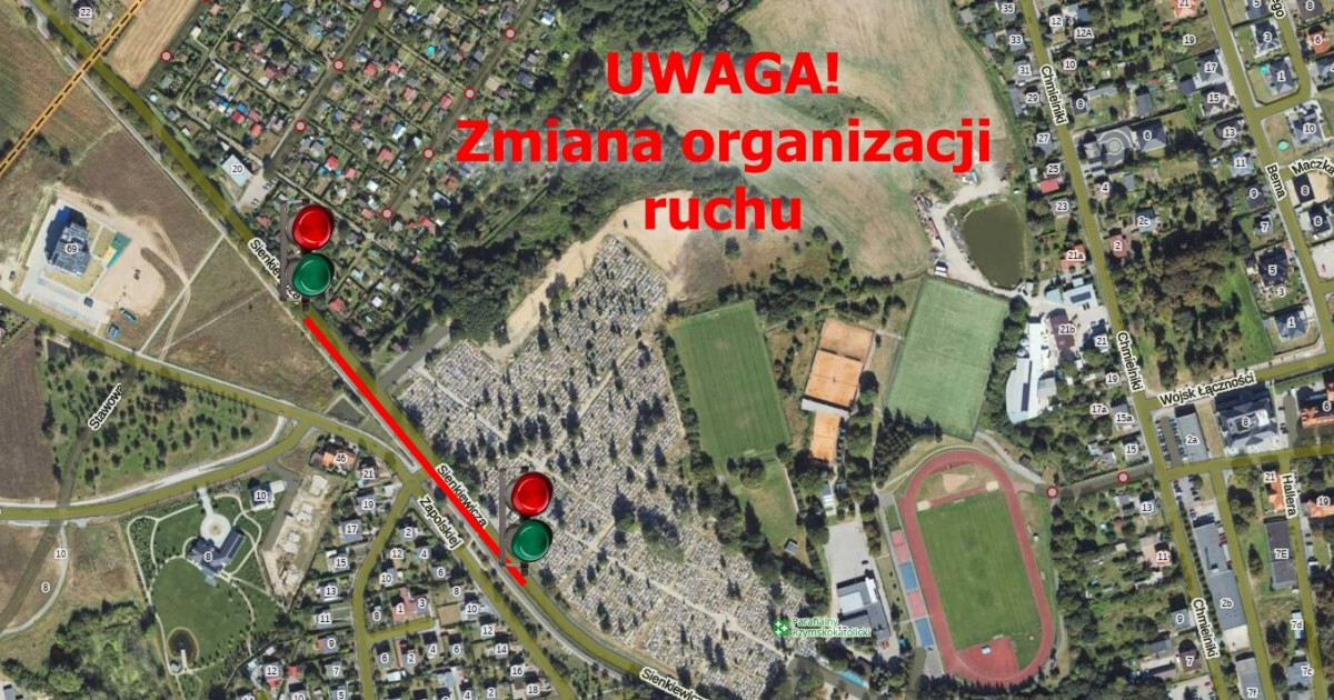 •17 lipca Uwaga kierowcy! Ruch wahadłowy na ul. Sienkiewicza w Świeciu
