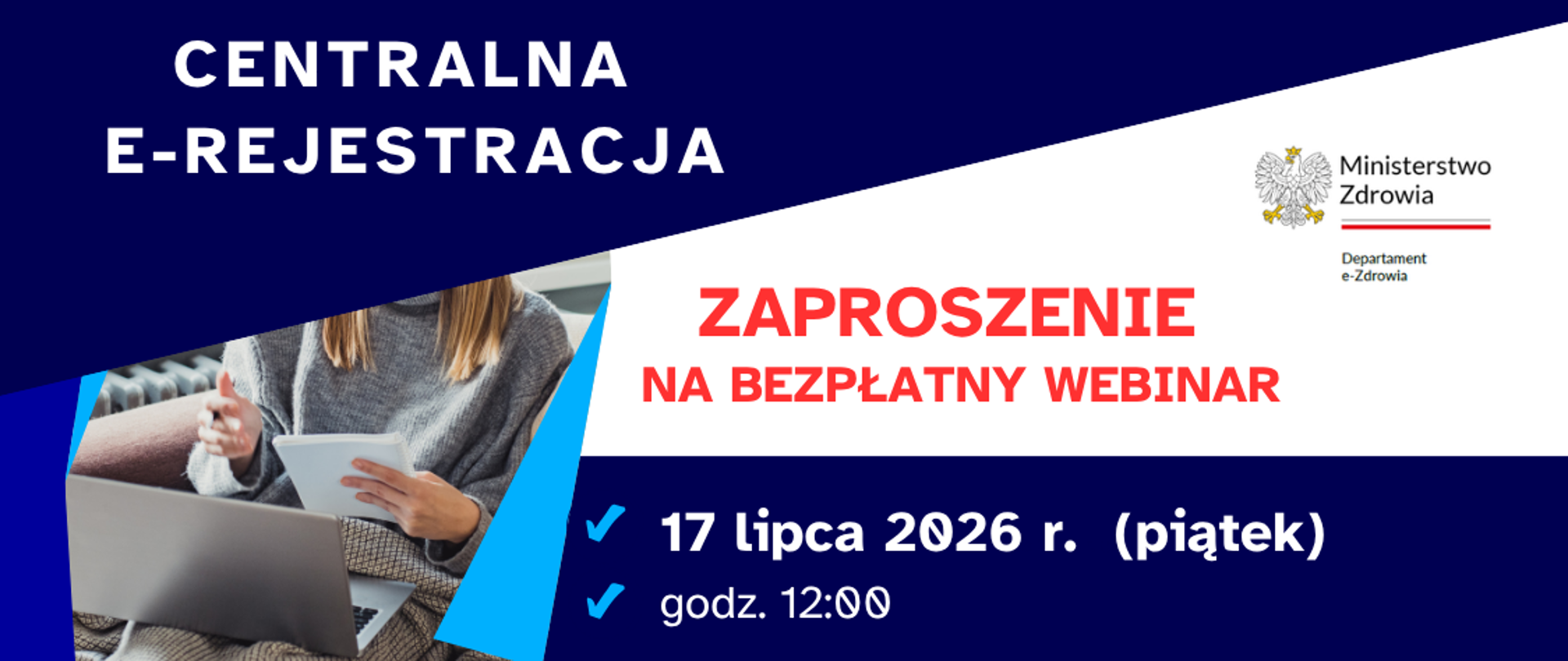 Zaproszenie na webinar informacyjny dotyczący e-rejestracji