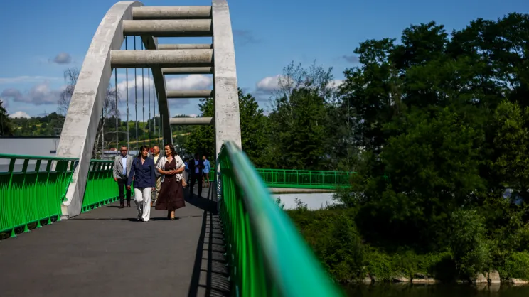 Otwarcie kładki VeloRaba w Myślenicach na Dolnym Przedmieściu