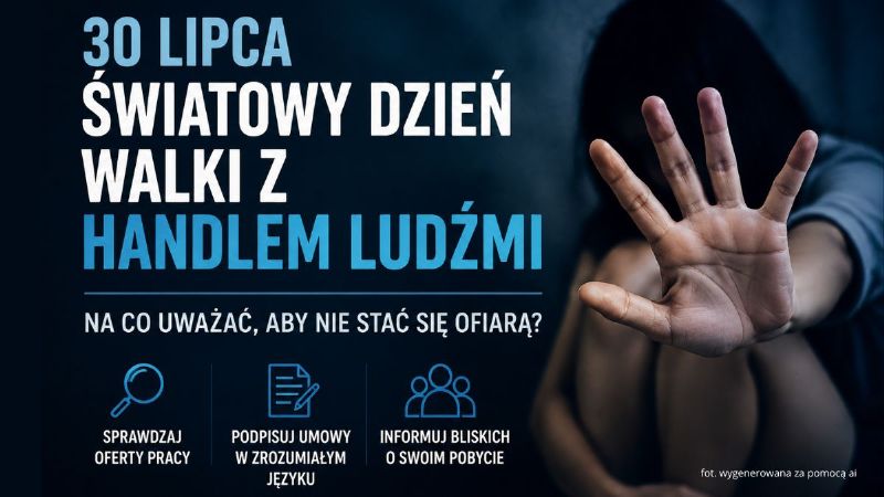 30 lipca Światowy Dzień Walki z Handlem Ludźmi