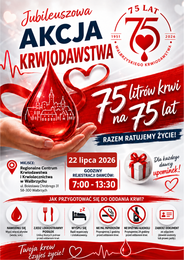 75 litrów krwi na 75-lecie