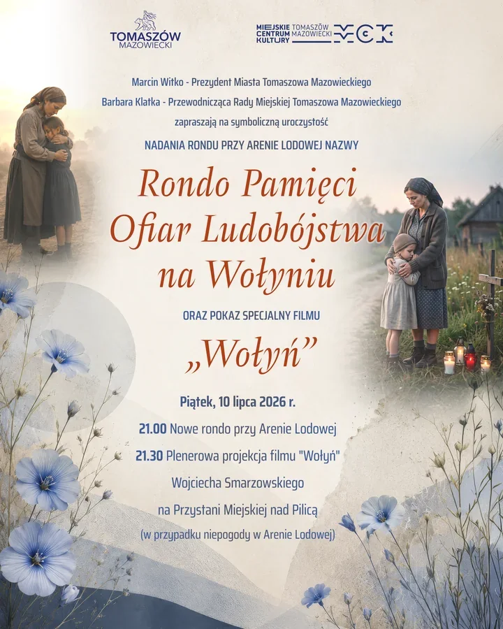 8 lipca 2026Przy Arenie Lodowej odsłonią nazwę ronda pamięci. Potem pokażą „Wołyń”