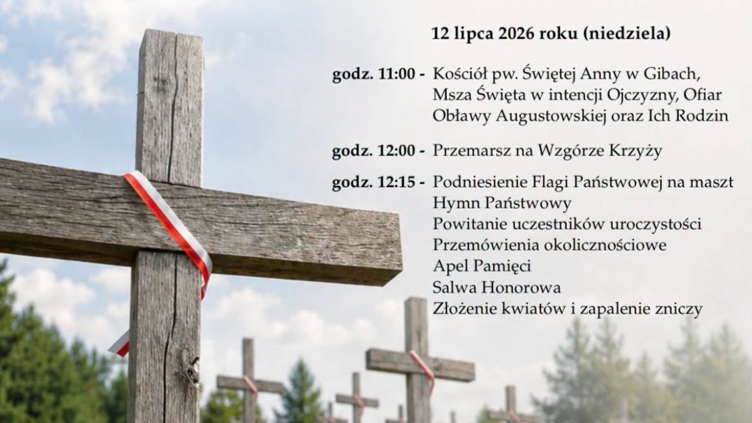 81. rocznica Obławy Augustowskiej. Uroczystości pamięci odbędą się 12 lipca w Gibach