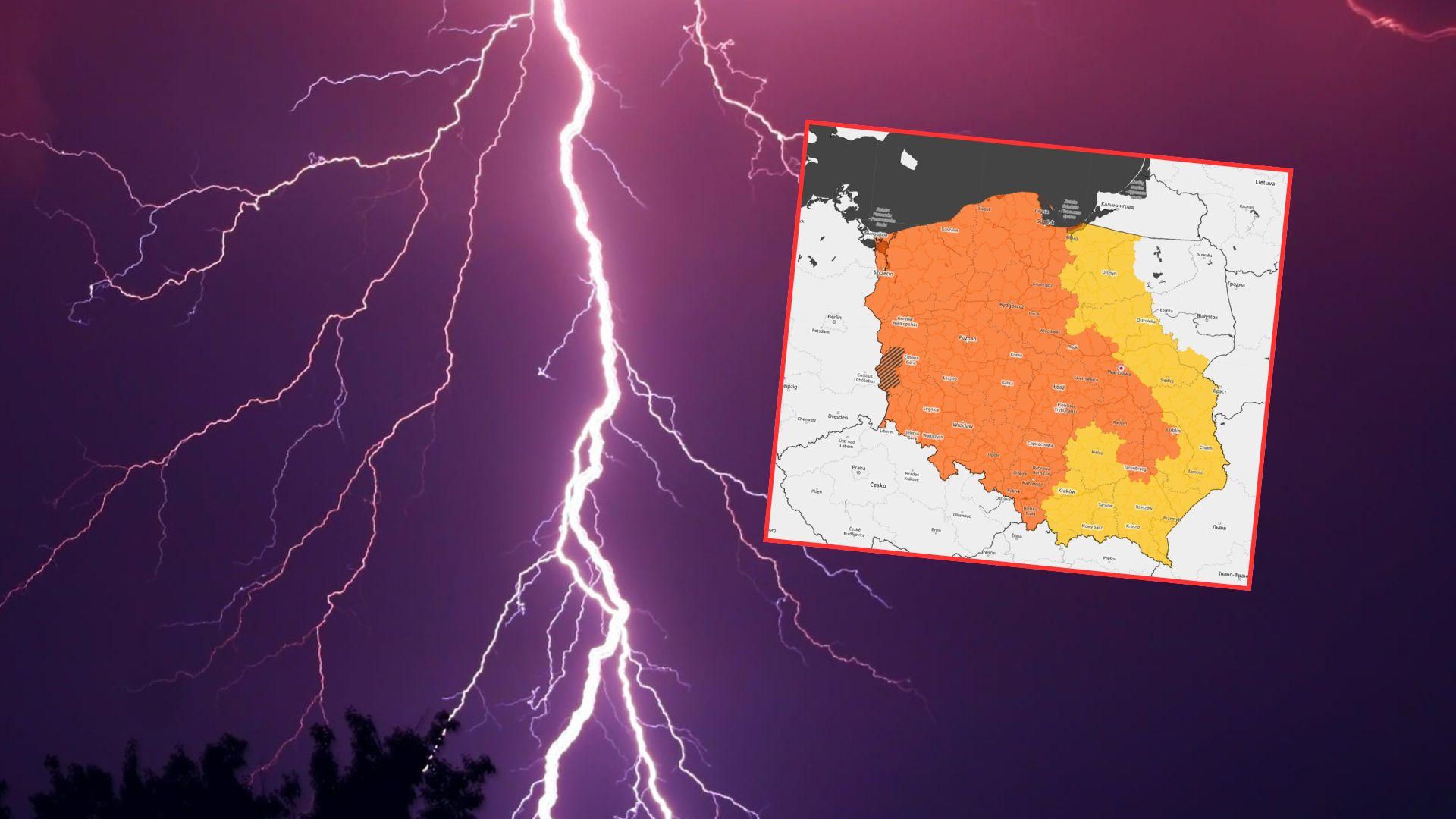 Armagedon pogodowy nad Polską! Wichury 100 km/h, wielki grad