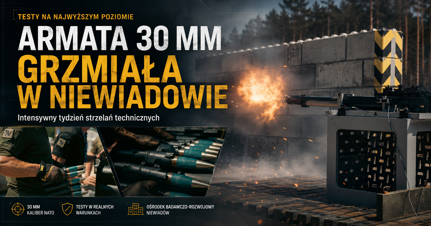 Armatni huk w Niewiadowie. Słowacka broń kalibru 30 mm przeszła testy pod Tomaszowem