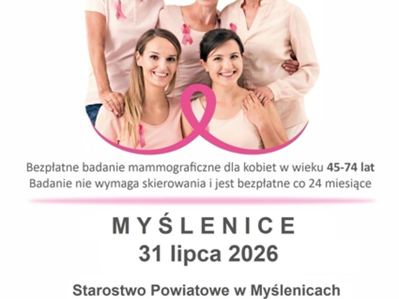 Bezpłatne badania mammograficzne dla kobiet w wieku 45-74...