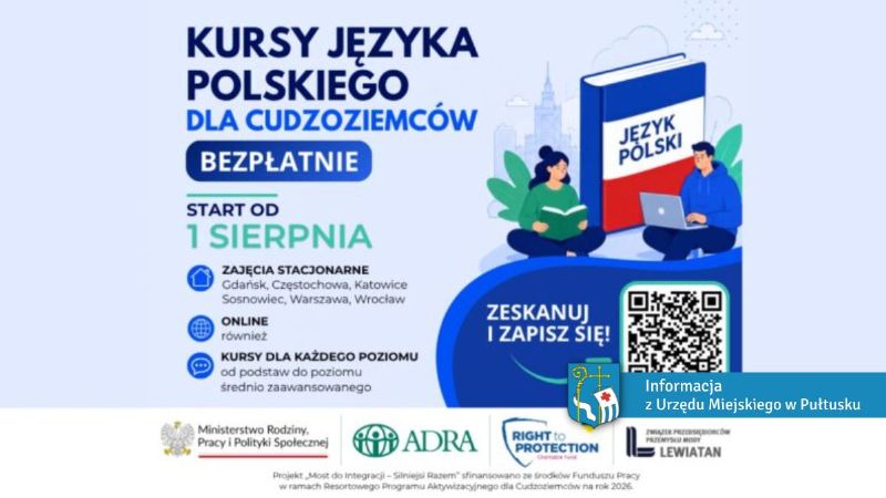 Bezpłatne kursy języka polskiego dla cudzoziemców