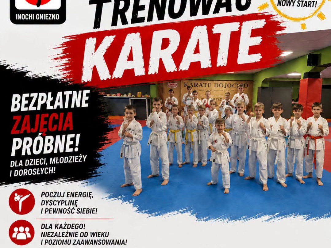 Bezpłatne treningi karate w Gnieźnie. W sierpniu będzie można spróbować swoich sił