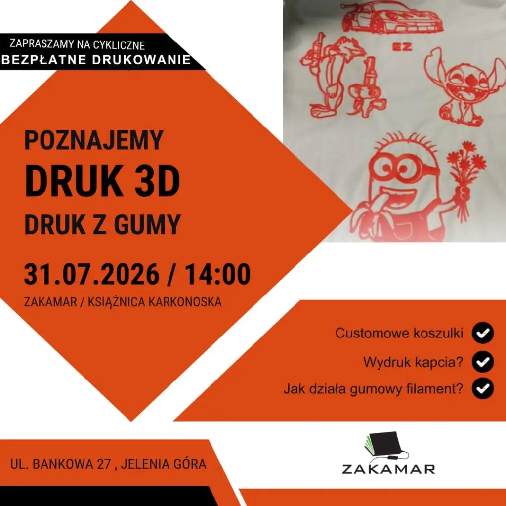 Bezpłatne warsztaty druku 3D w ZAKAMARze