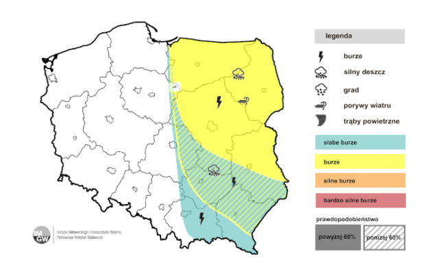 Burze i niska temperatura w piątek w woj. lubelskim. Dynamiczna aura przez niż Bernadette