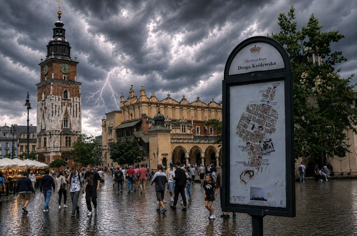 Burze i ulewy nad Krakowem. Dwa ostrzeżenia IMGW obowiązują dziś w mieście i okolicach