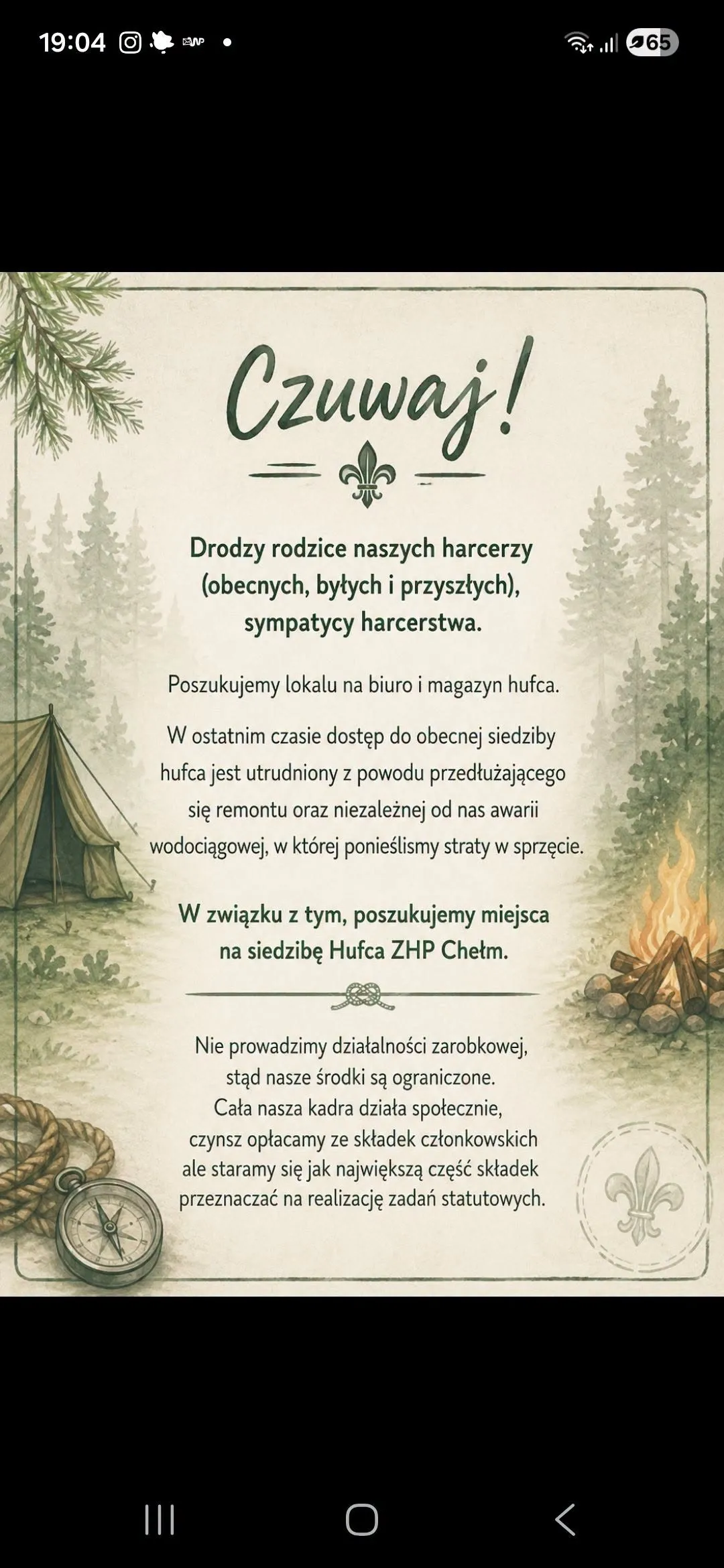 CHEŁM: Harcerze potrzebują pomocy