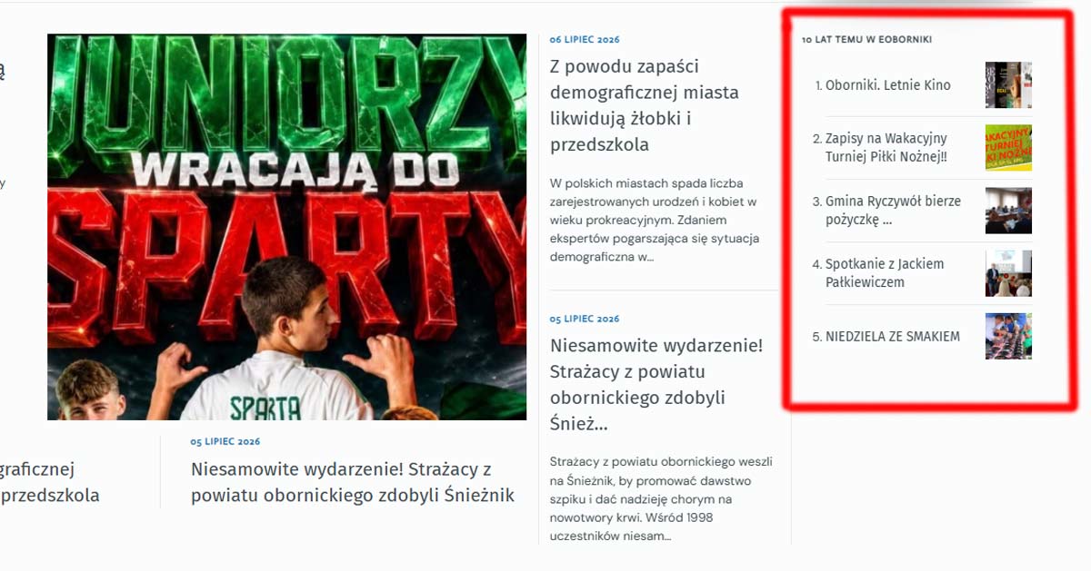 Co działo się w Obornikach 10 lat temu? eOborniki.pl zagląda do własnego archiwum