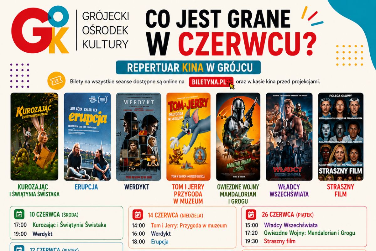 Co jest grane w czerwcu? Repertuar kina w Grójcu