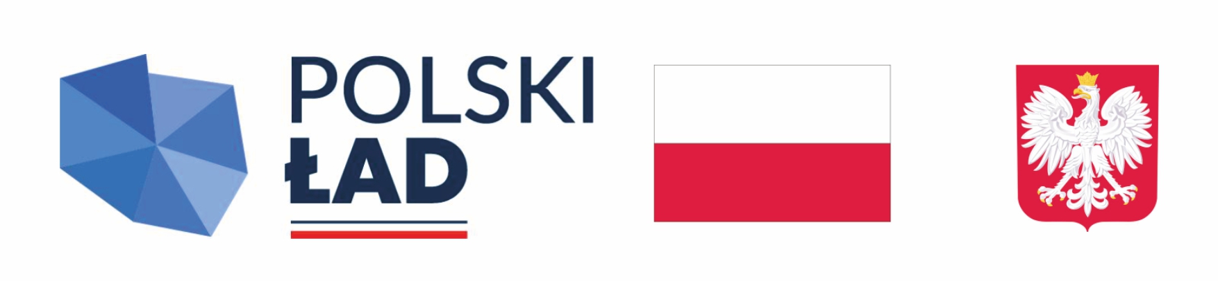 logotyp dofinansowania Polski Ład - flaga i godło Polski