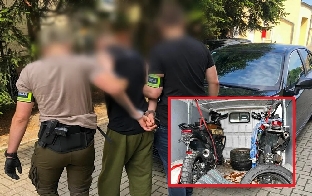 Co za pech. Wpadł podczas kontroli z dwoma kradzionymi motocyklami
