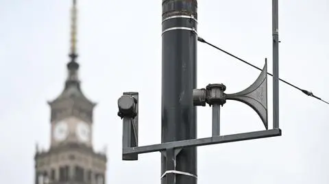 Syrena alarmowa w centrum Warszawy