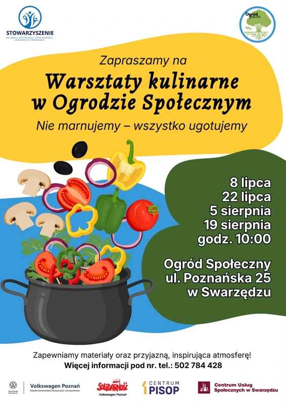 Cykl warsztatów kulinarnych w Swarzędzu w duchu zero waste