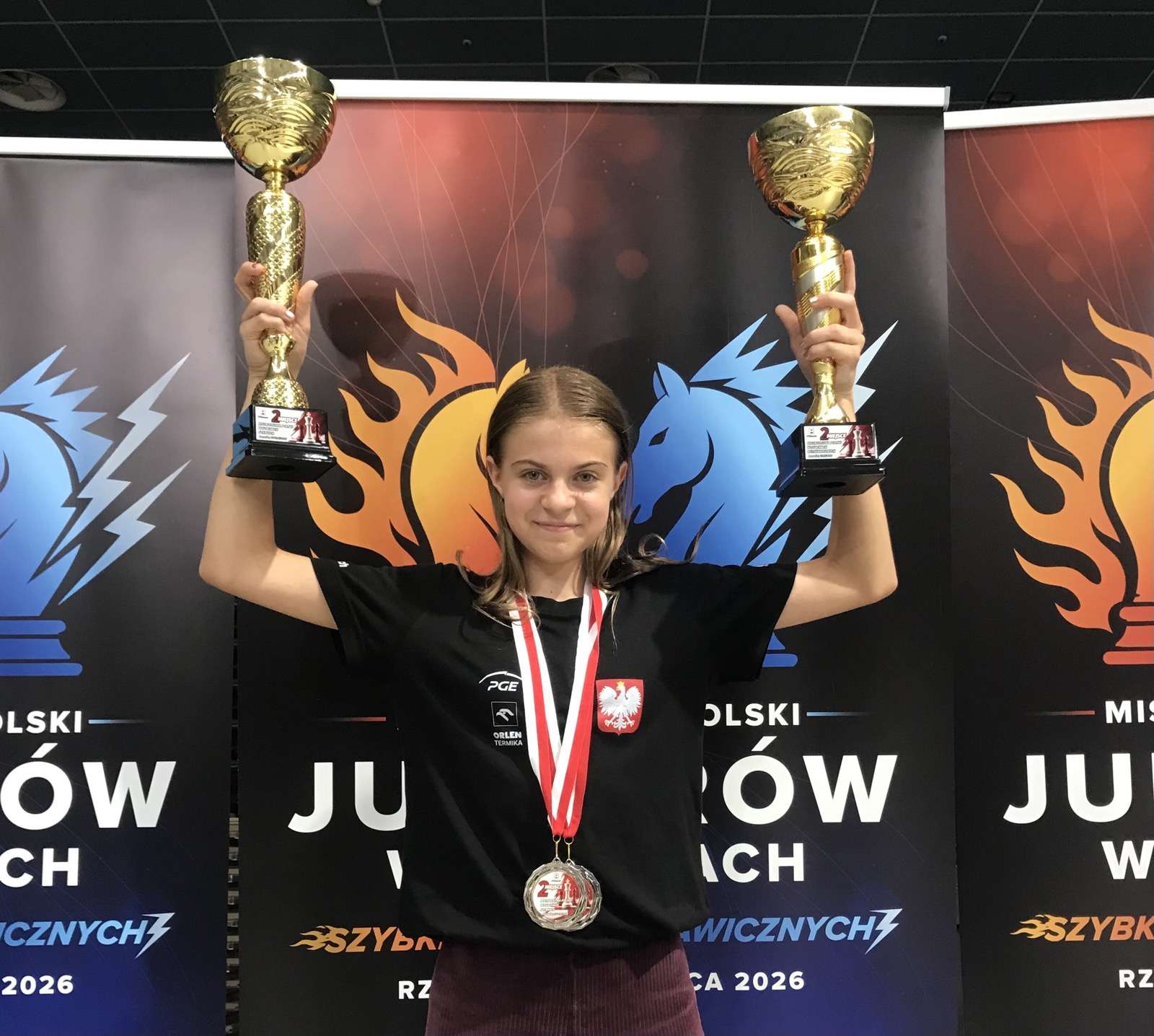 Częstochowa: 13-letnia Zuzanna Kamińska wicemistrzynią Polski w szachach