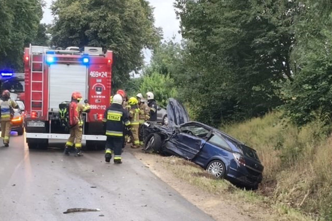 Czołowe zderzenie w Zezulinie Niższym — 19-latek stracił prawo jazdy