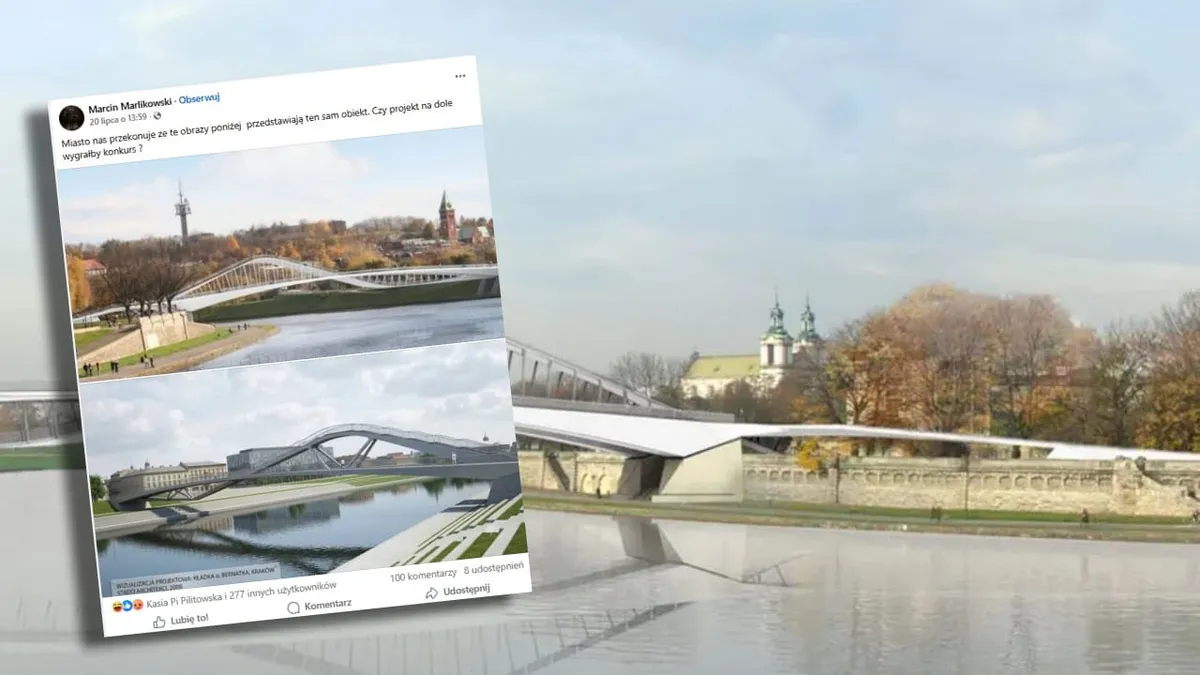 „Czy ten projekt wygrałby konkurs?” Testy kładki znów podzieliły Kraków