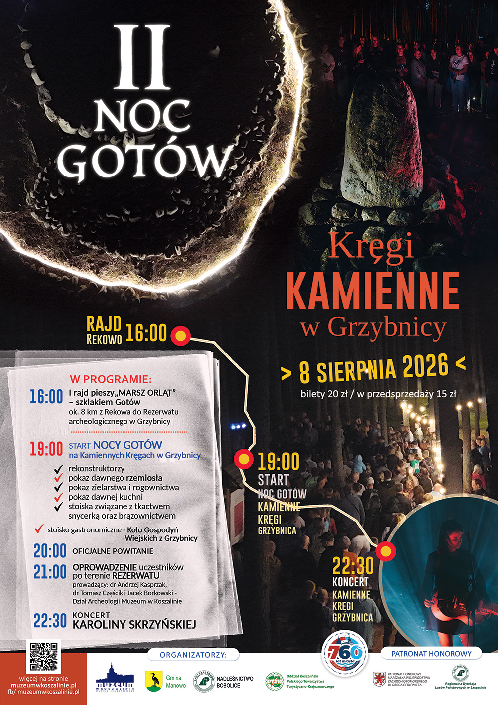 Czytaj więcej na temat Zapraszamy na II Noc Gotów w Grzybnicy i koncert Karoliny Skrzyńskiej
