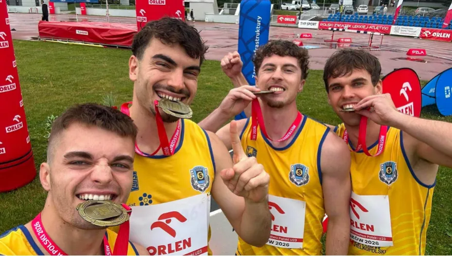 Dawid Grząka i Michał Jopek w składzie najlepszej sprinterskiej sztafety Mistrzostw Polski U23