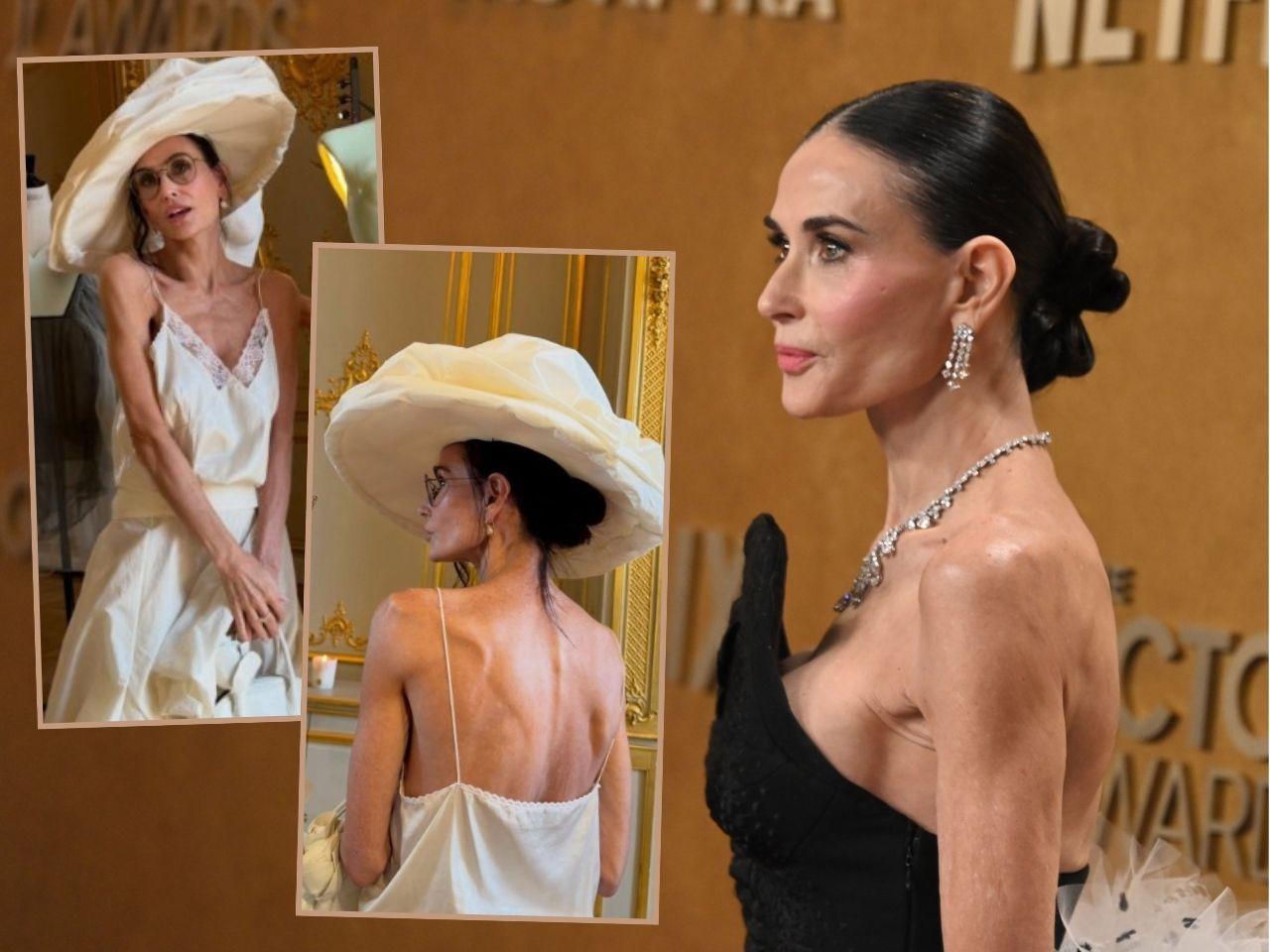 Demi Moore chudnie w oczach. Internauci patrzą na jej plecy i biją na alarm