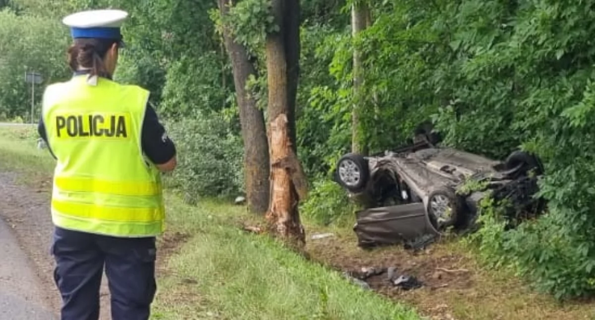 Dramatyczny wypadek na łuku drogi. LPR w akcji