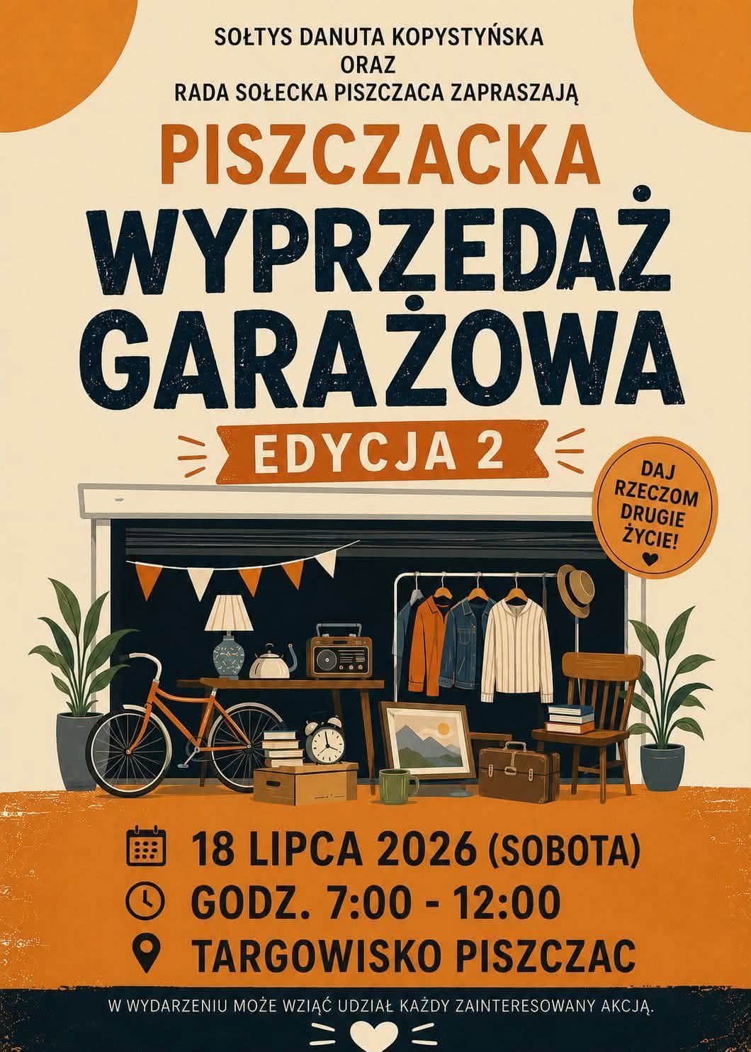 Druga edycja Piszczackiej Wyprzedaży Garażowej