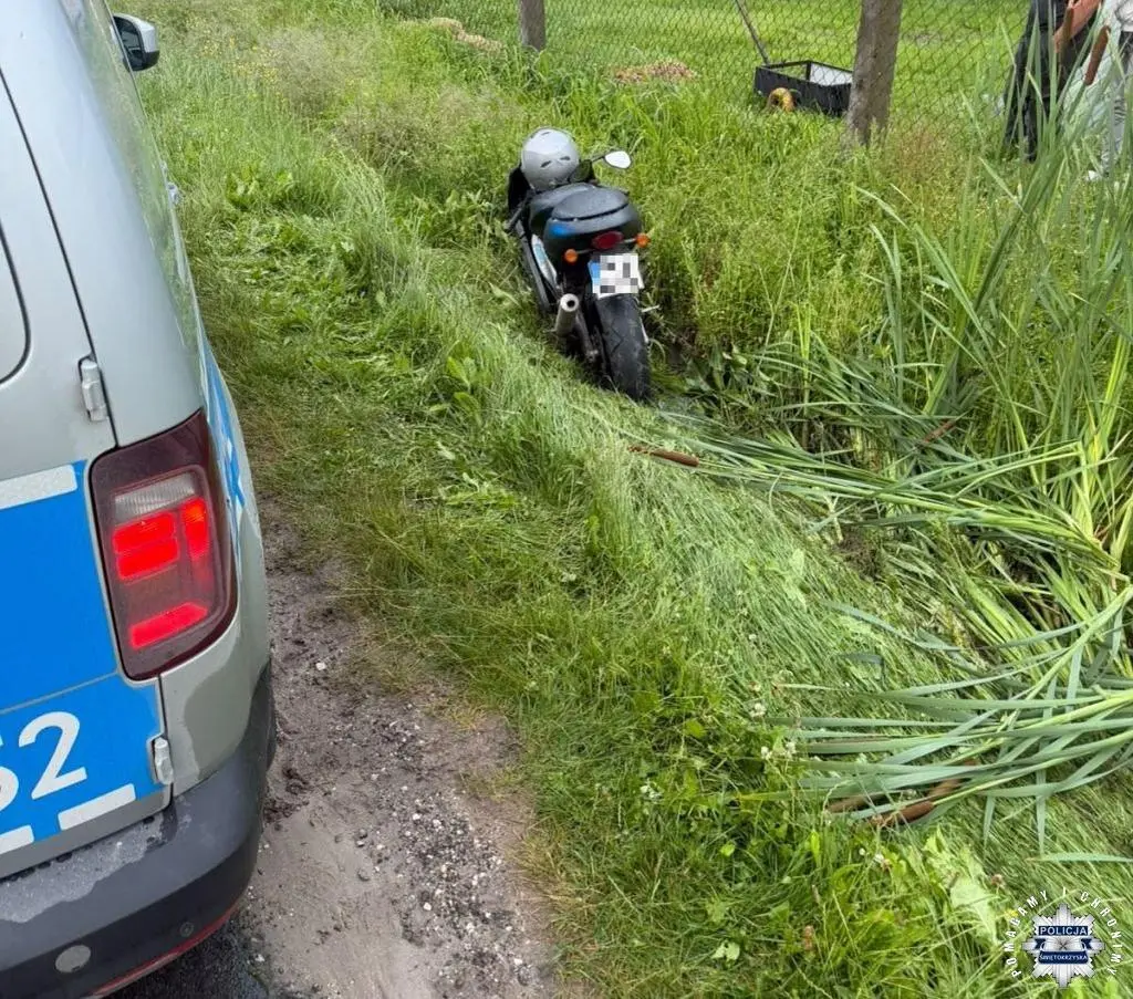 Motocyklista miał w organizmie 2,3 promila alkoholu