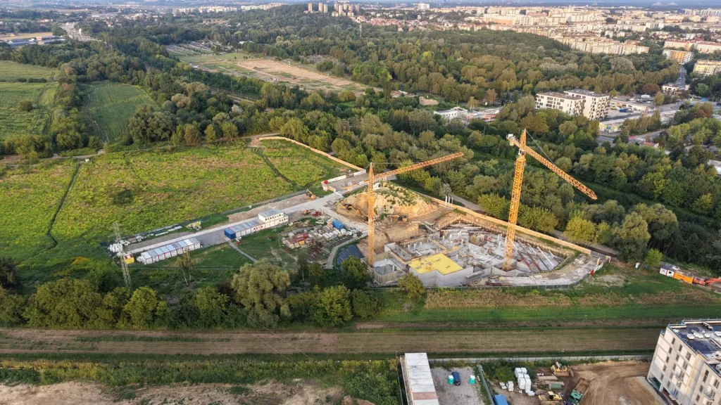 "Bloki przy Meiera w Krakowie nowe osiedla Prądnik"