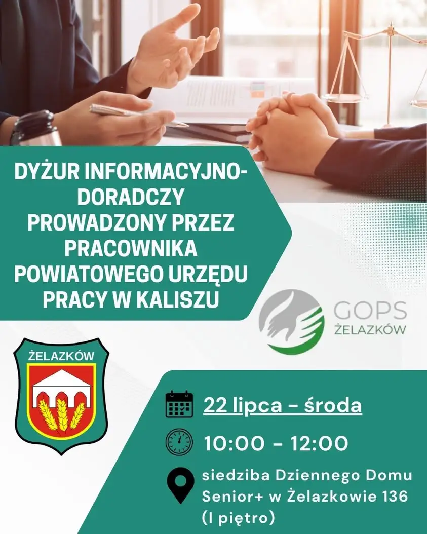 Dyżur informacyjno-doradczy PUP w Kaliszu w Gminie Żelazków