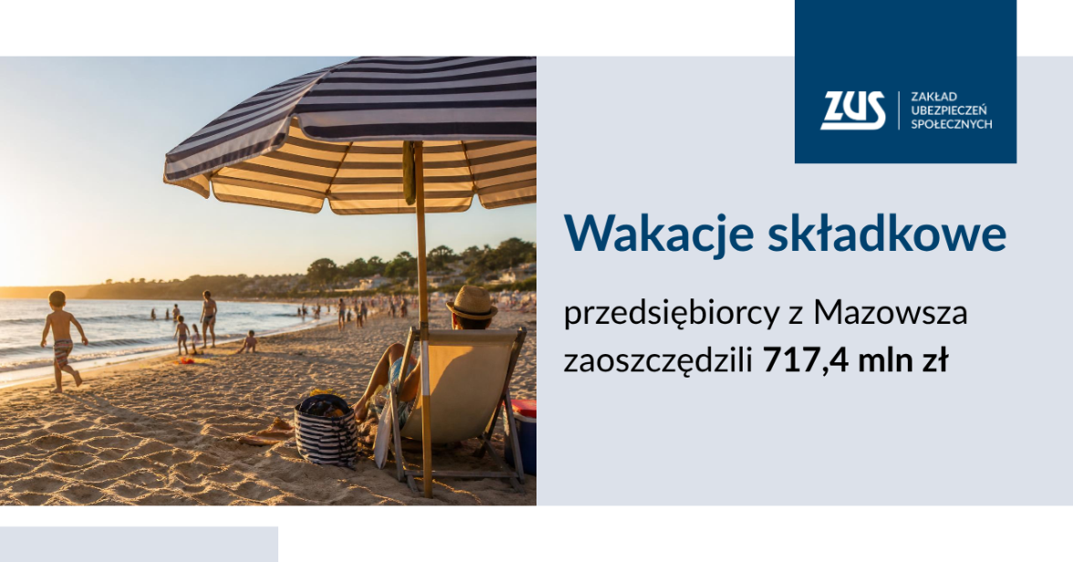 Dzięki wakacjom składkowym przedsiębiorcy z Mazowsza zaoszczędzili 717,4 mln zł