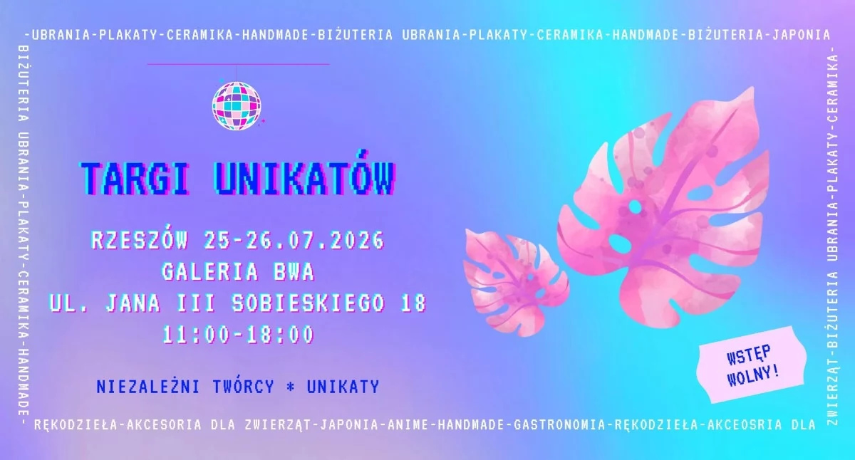 Dzisiaj Targi Unikatów w Rzeszowie
