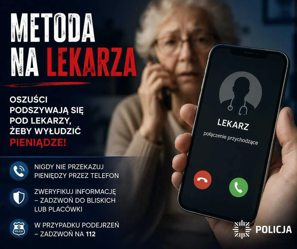 Fałszywy lekarz oszukał seniorkę z gminy Nysa. 87-latka straciła 60 tysięcy złotych