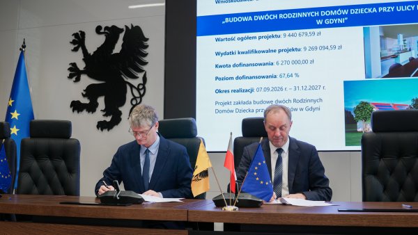 Gdynia z unijnym dofinansowaniem na budowę dwóch rodzinnych domów dziecka