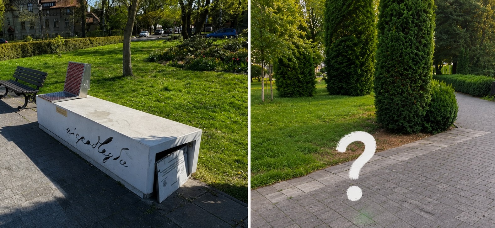 Gdzie jest ławeczka niepodległości? Mieszkańcy zgłosili projekt wandaloodpornej ławki w PBO