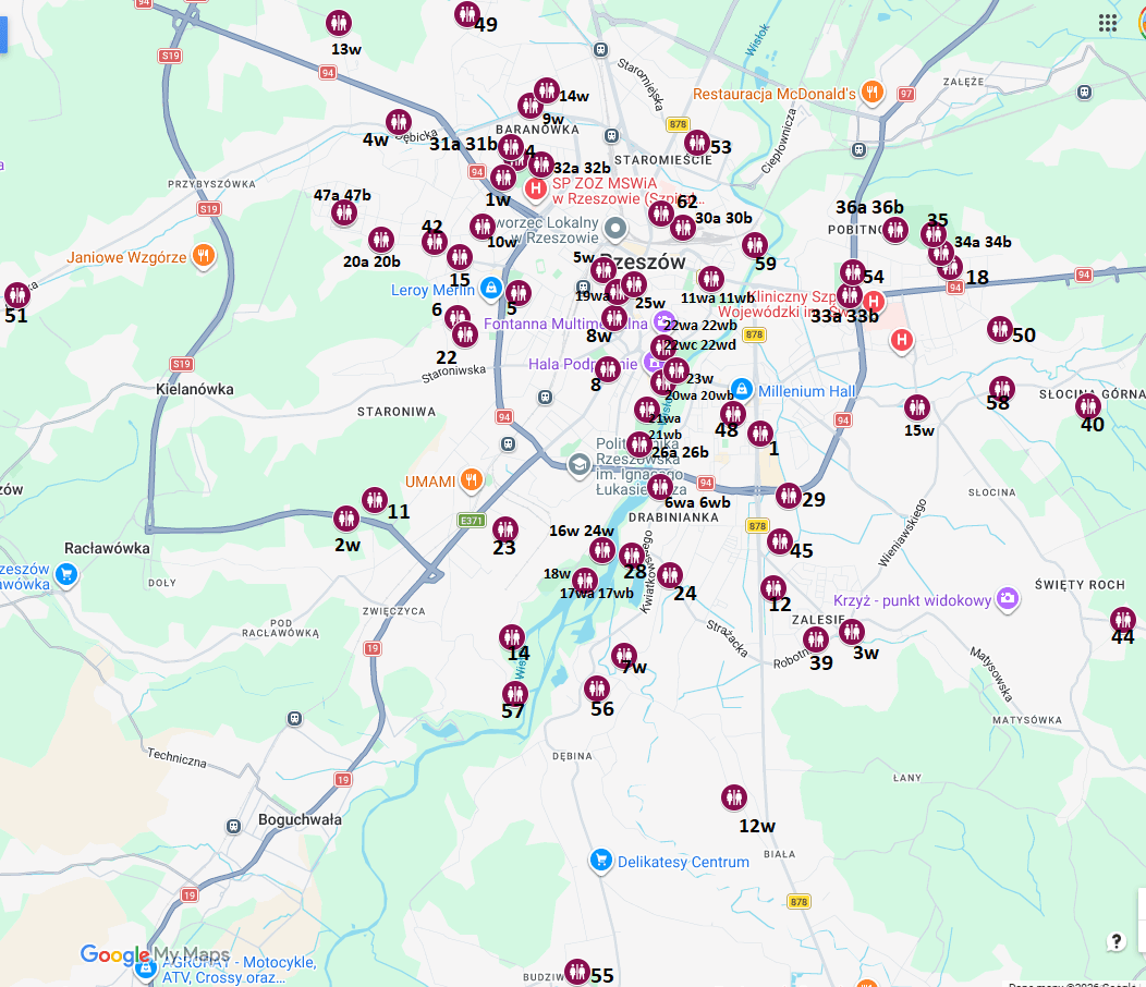Gdzie za potrzebą w Stolicy innowacji? Wielki spis rzeszowskich toalet miejskich