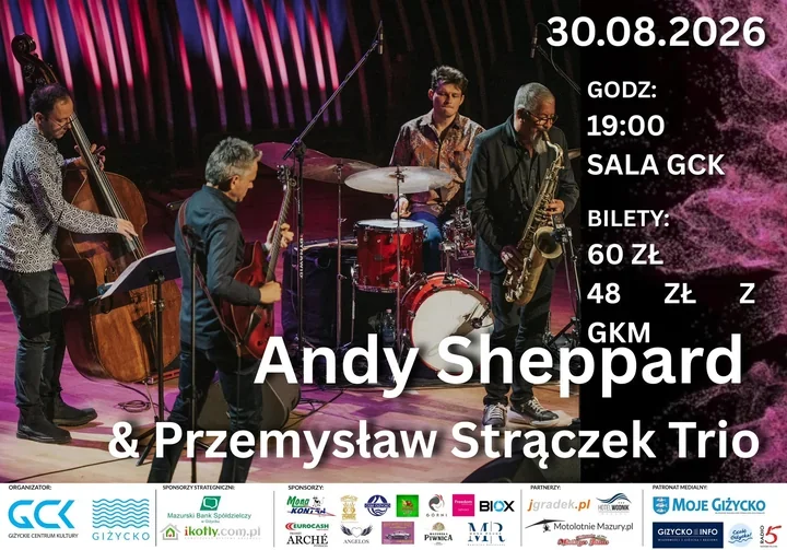 Giżycko usłyszy jazz z najwyższej półki - Andy Sheppard i Strączek