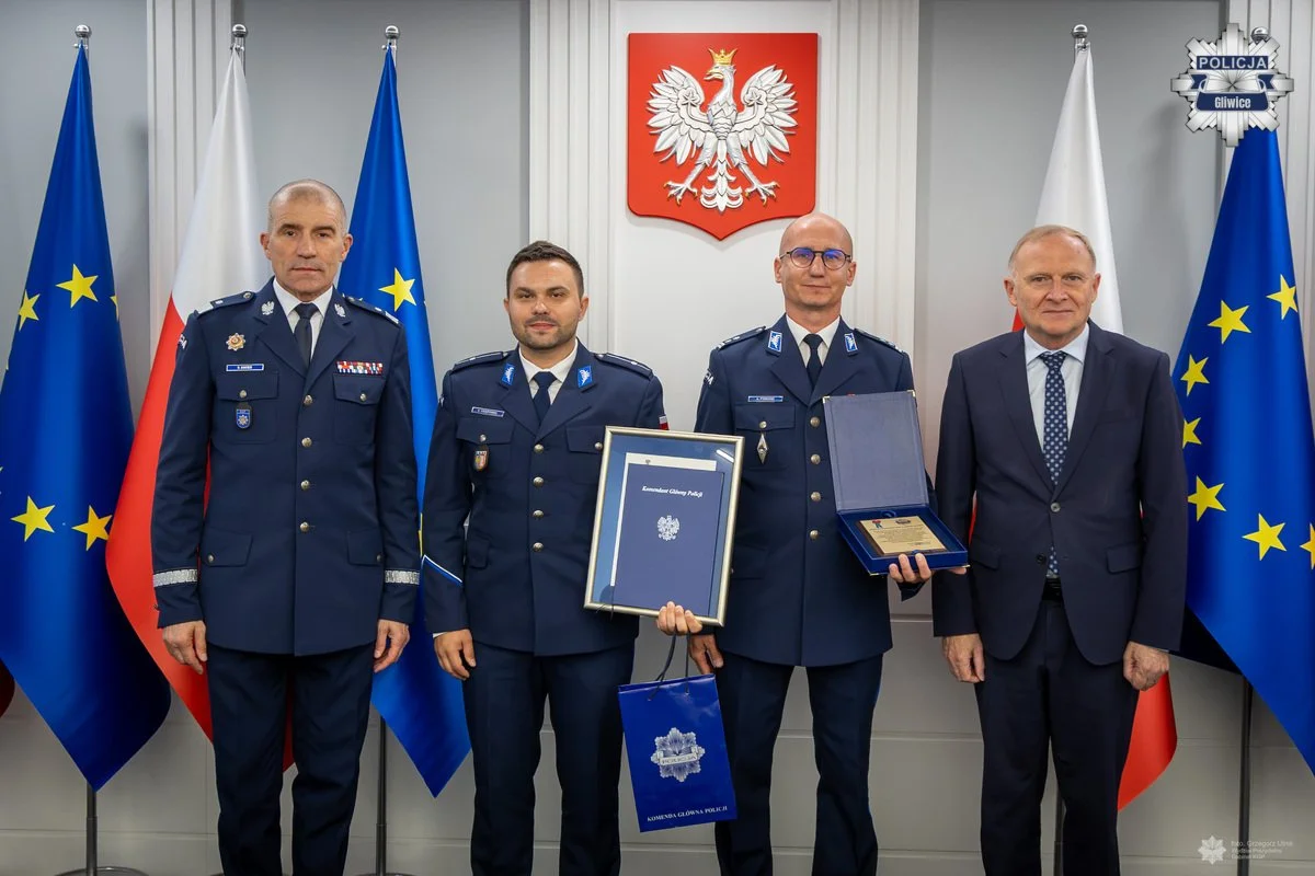Gliwice: Mł. asp. Kamil Cieszkowski laureatem konkursu "Policjant, który mi pomógł