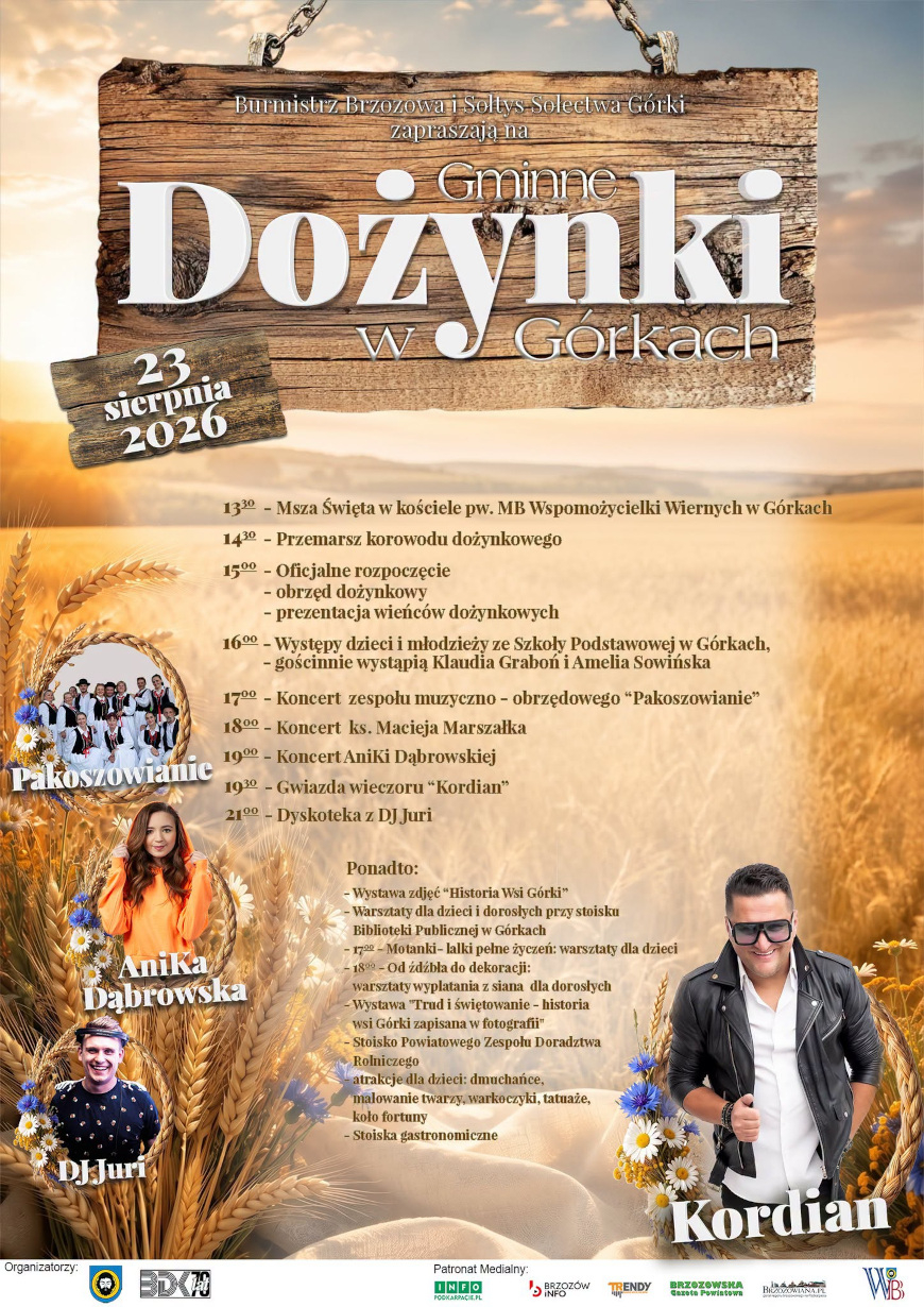 Gminne Dożynki 2026 w Górkach – zapraszamy do wspólnego świętowania!