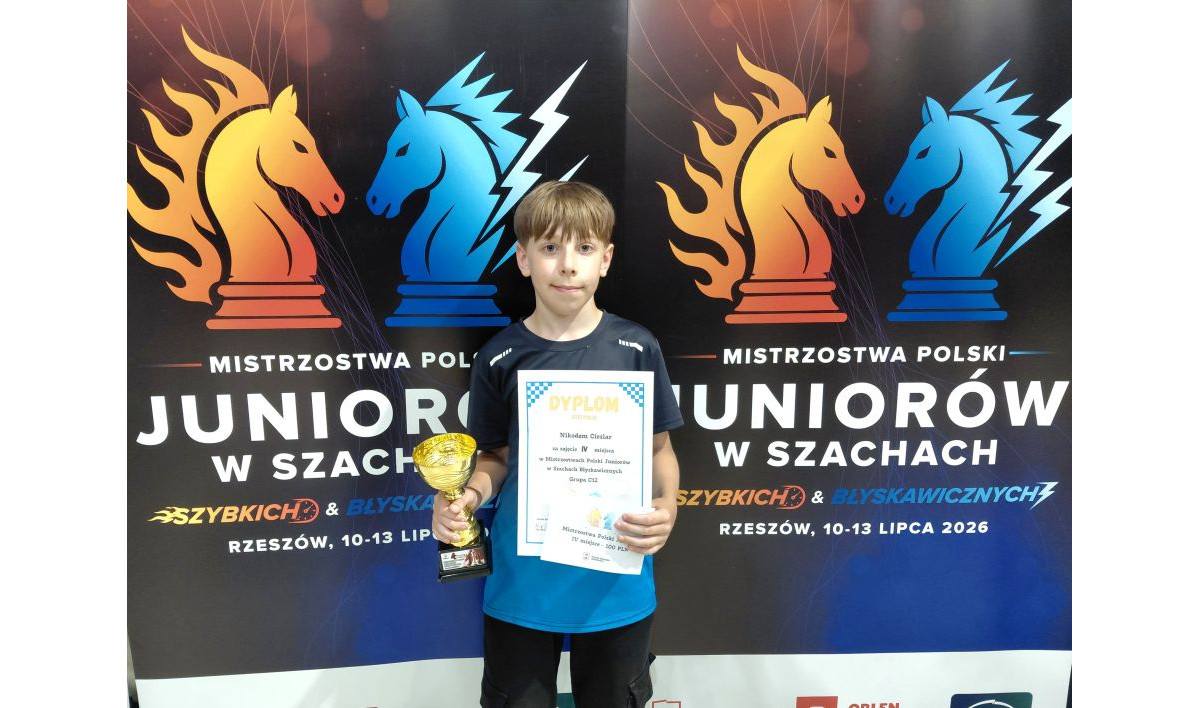 Goleszów: Czwarte miejsce w Mistrzostwach Polski Juniorów w Szachach Błyskawicznych