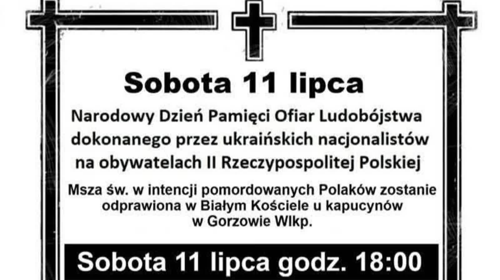 Gorzowskie obchody Narodowego Dnia Pamięci Ofiar Ludobójstwa na Wołyniu