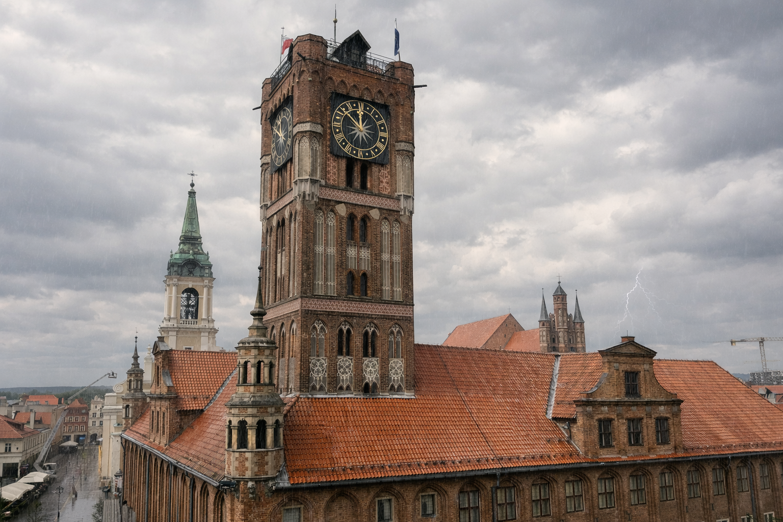 Gwałtowne burze nadchodzą do Torunia. IMGW wydało ostrzeżenie 2. stopnia
