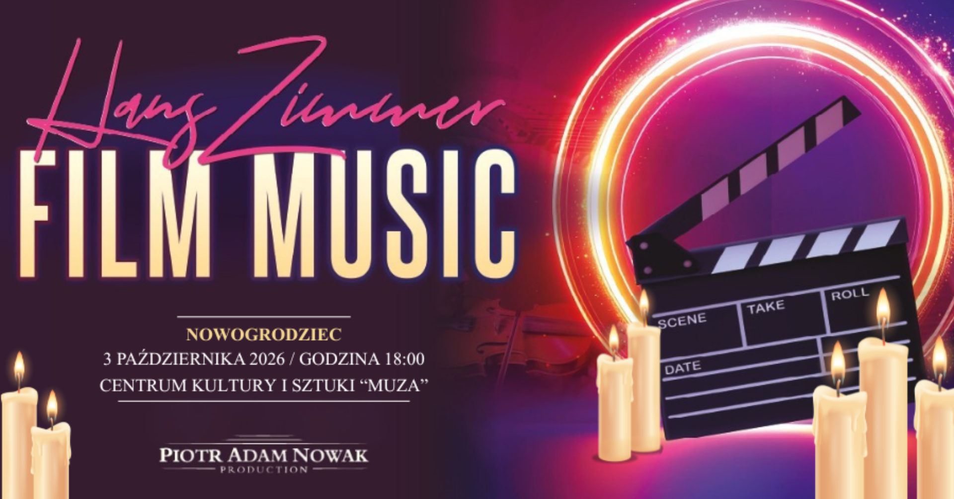 Hans Zimmer – Najpiękniejsza Muzyka Filmowa w Blasku Świec | Nowogrodziec